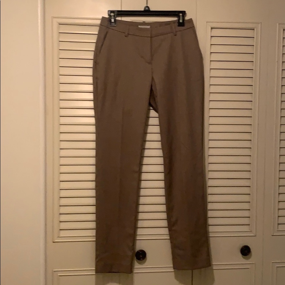 Dress pants, houndstooth black and caramel colored